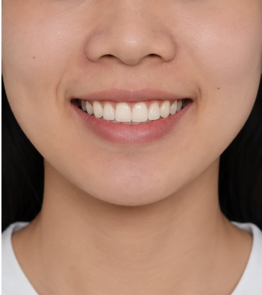 Sau điều trị — Niềng răng mắc cài kim loại