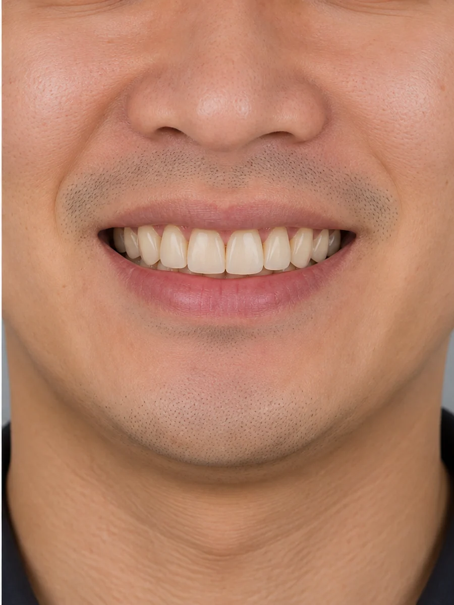 Sau điều trị — Bọc răng sứ Cercon HT (8 răng)